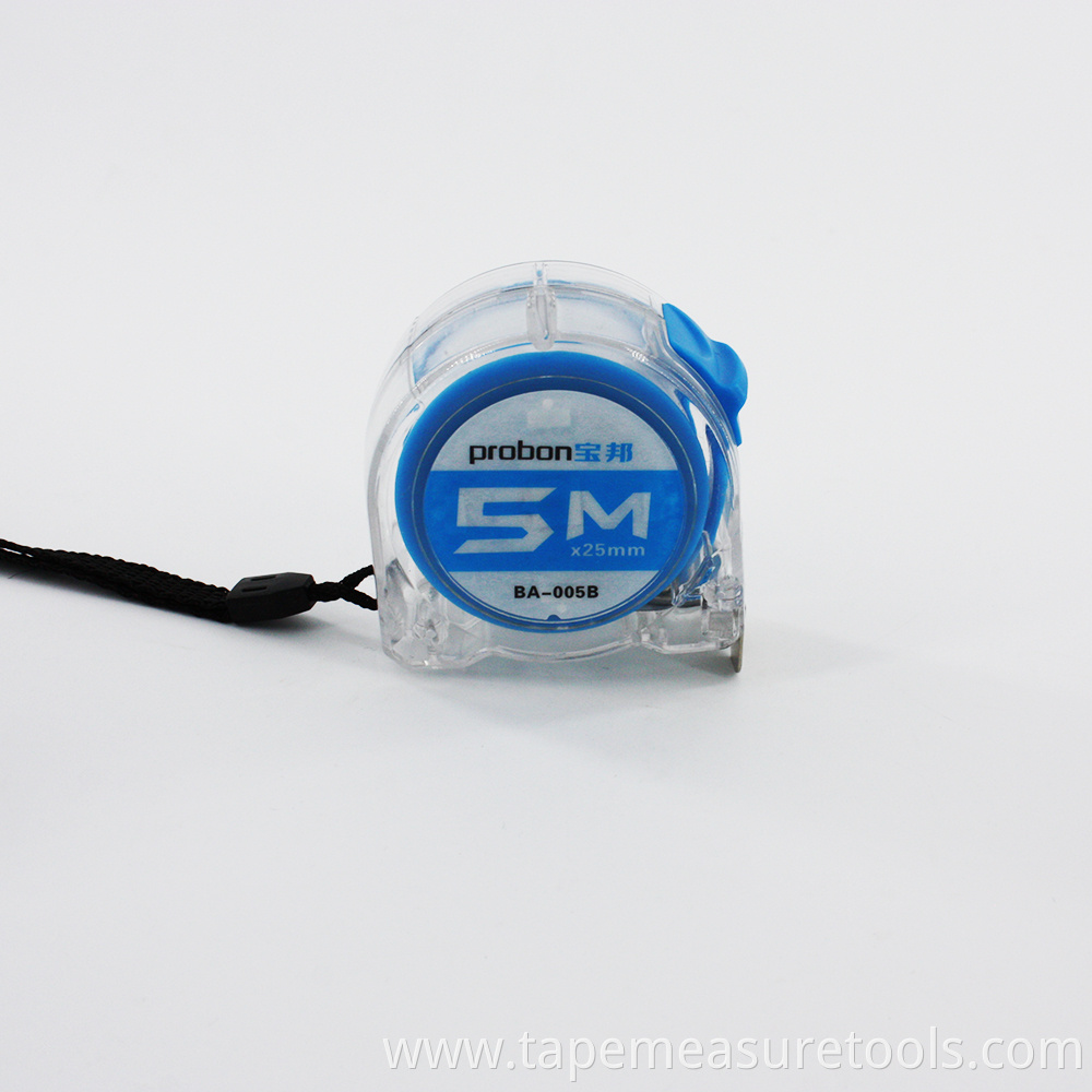 High quality transparent tape measure 5m 7.5m waterproof measuring tape